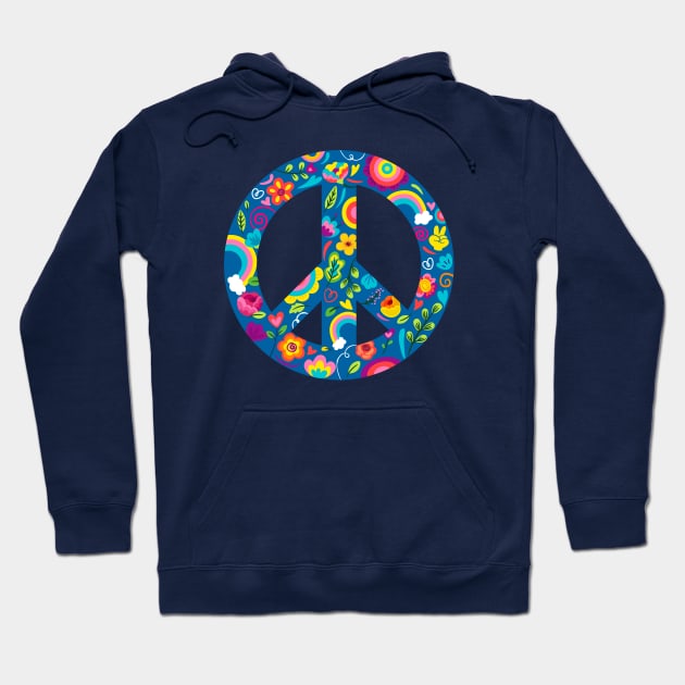 Groovy Nature Peace Sign Hoodie by machmigo